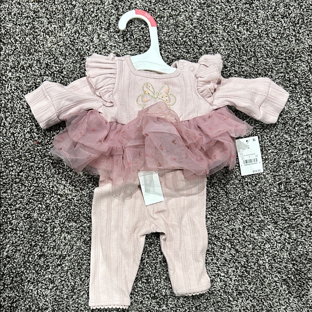 Disney Pink Ruffle Dress with Bow Detail